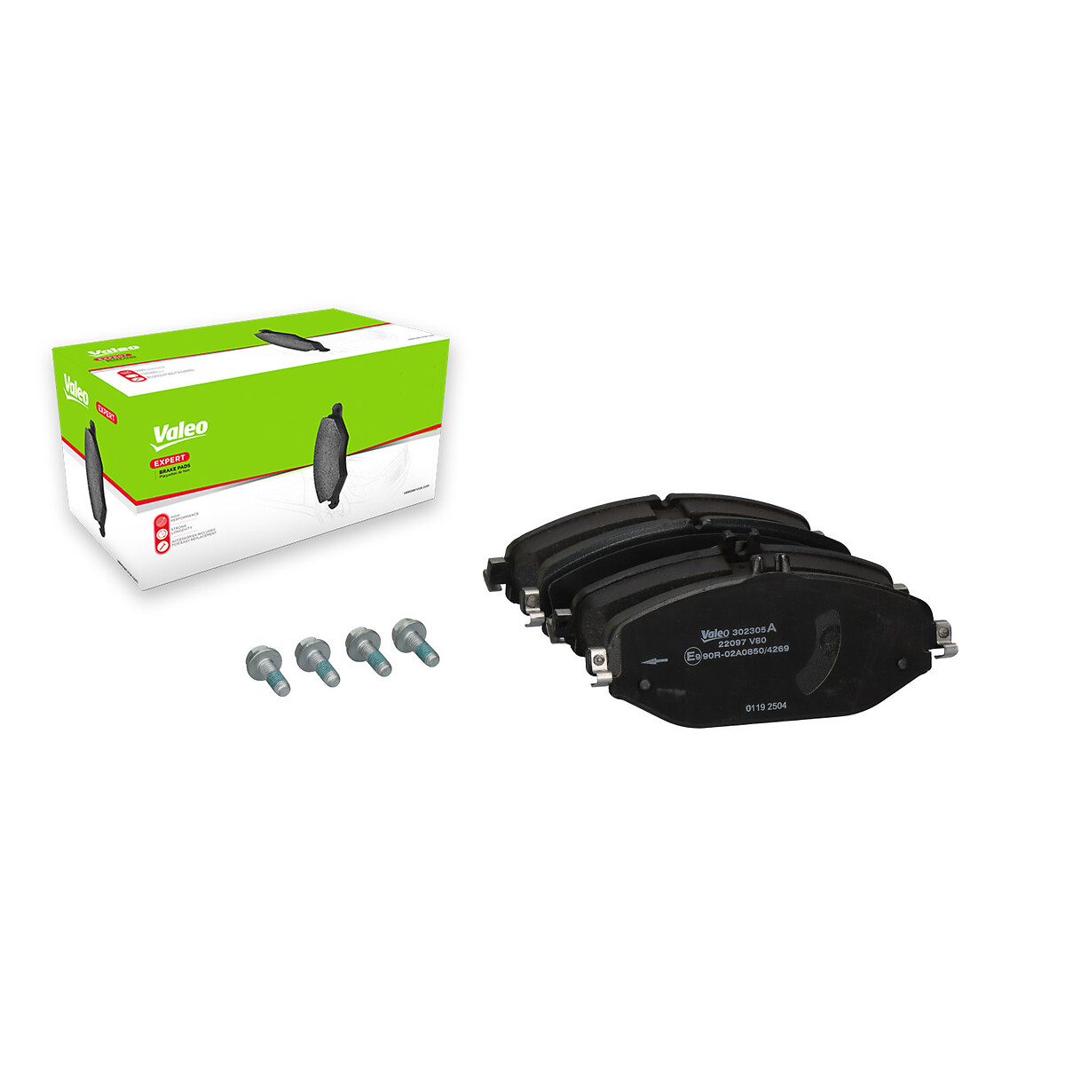 Jeu de 4 plaquettes de frein VALEO ref. 302305A
